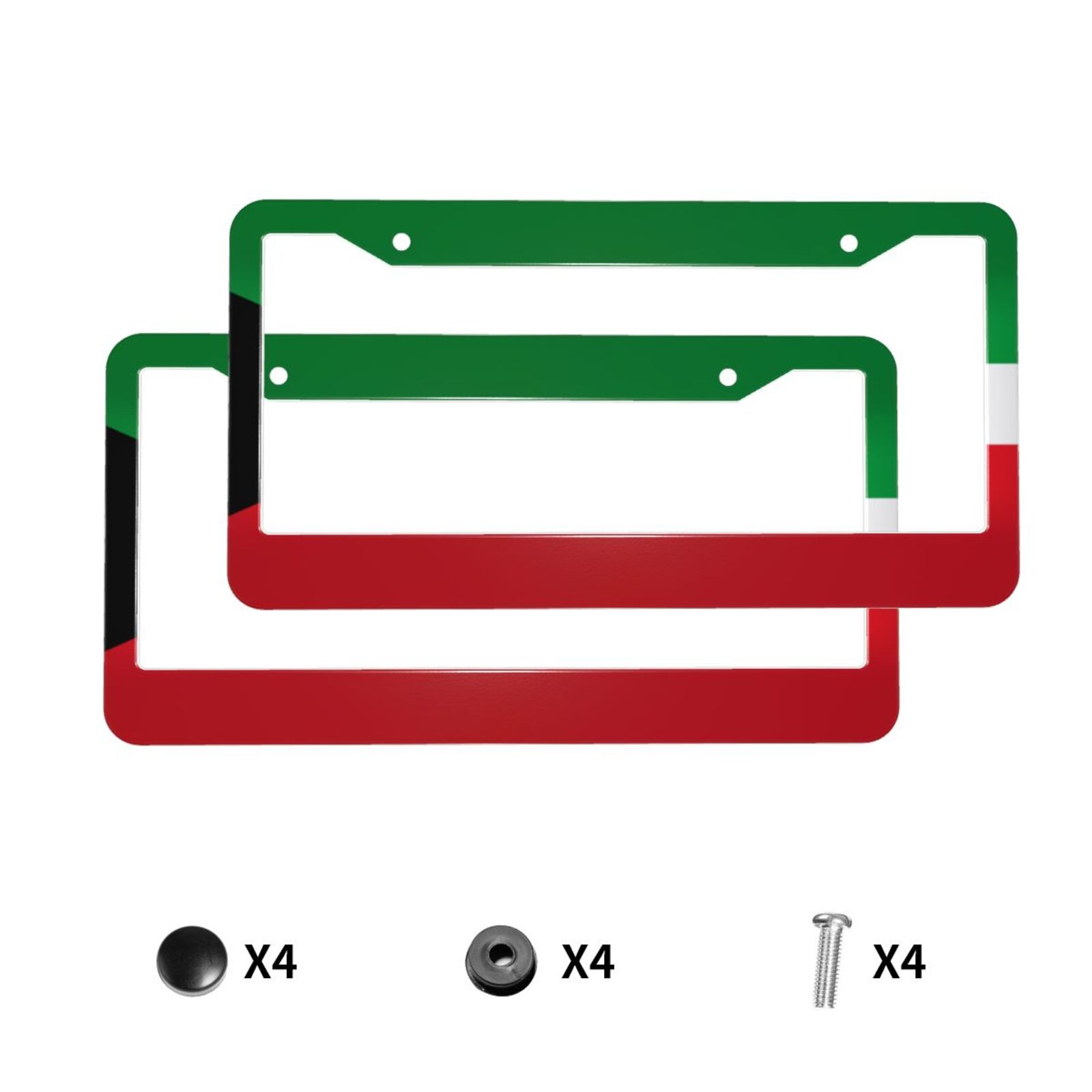 Car Accessories Kuwait - Pola Bendera Kuwait Universal Bingkai Pelat