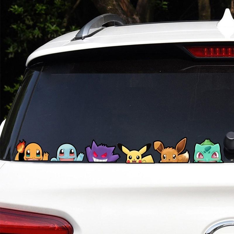Car Accessories Window - Stiker jendela mobil Pokémon, stiker penutup