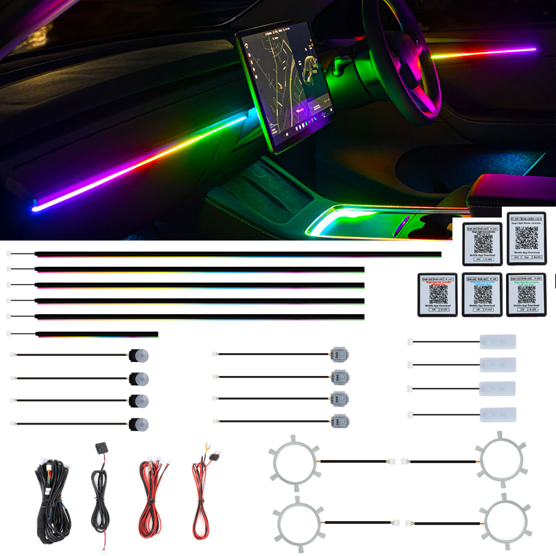 Led Interior Ambient Light - Lampu Ambient Kustom Pabrik, Mudah Dipasang,