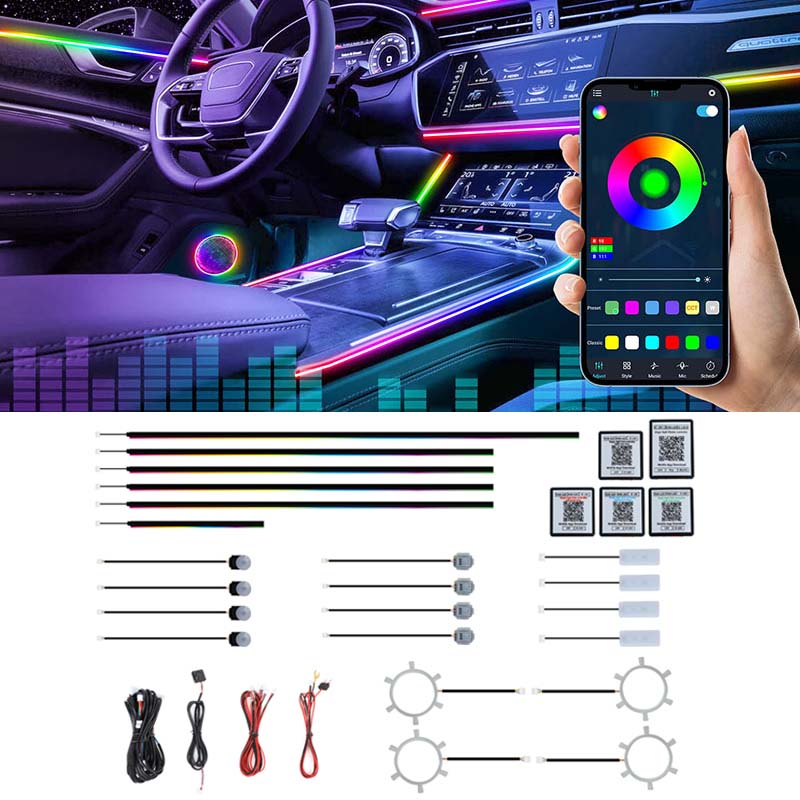 22 in 1 Lampu Interior Mobil R - Led Interior Ambient Light ulasan dan harga