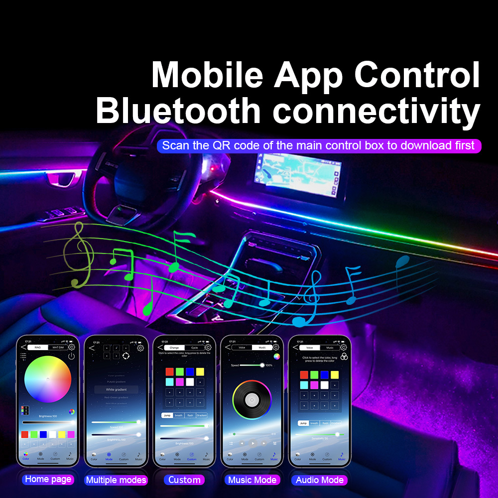 Lampu Sekitar Mobil Led Univer - Led Interior Ambient Light ulasan dan harga